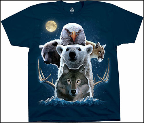  Liquid Blue - American Wildlife - Animal Totem - T-shirt