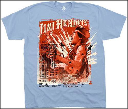  Liquid Blue - Jimi Hendrix - T-Shirt - Cry of Love Tour