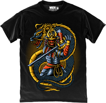  - Samurai with Dragon in Black