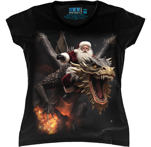   - Santa Riding Fire Dragon