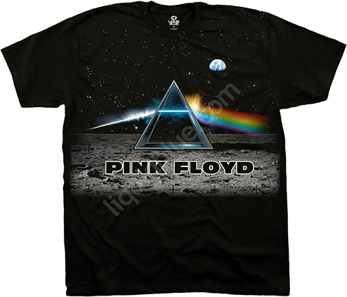  Liquid Blue - Pink Floyd - Athletic T-Shirt - Dark Side Lander