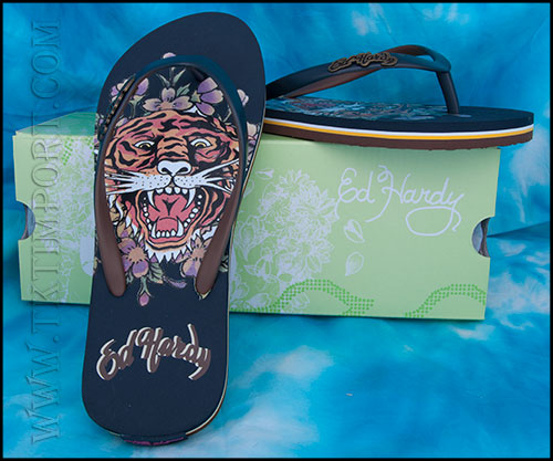   Ed Hardy - Cancun Sandals - Navy