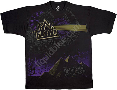  Liquid Blue - Pink Floyd - Athletic T-Shirt - Golden Prism