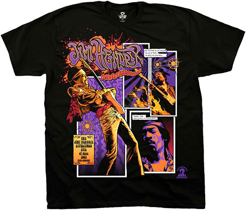  Liquid Blue - Jimi Hendrix - T-Shirt - Hendrix Comic