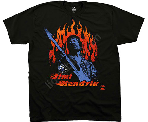  Liquid Blue - Jimi Hendrix - T-Shirt - Hendrix Fire