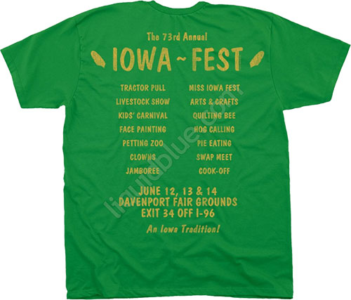  Liquid Blue - American Cheese - Athletic T-Shirt - Iowa Fest