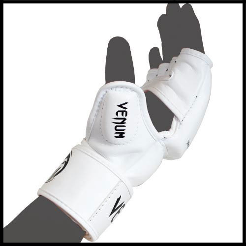 Venum -  - Impact MMA Gloves - Skintex Leather - White