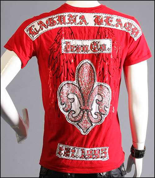 Laguna Beach -   - Mens Crystal Cove Beach Red T-Shirt ( )