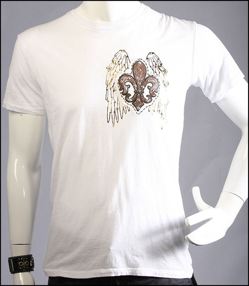 Laguna Beach -   - Mens Crystal Cove Beach White T-Shirt Brown Design ( )