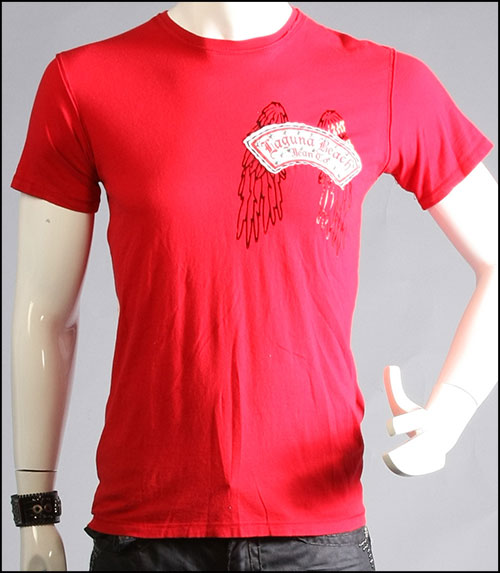 Laguna Beach -   - Mens Long Beach Red T-Shirt ( )