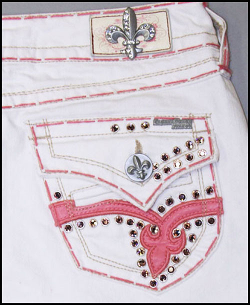 Laguna Beach -  - Womens Aliso Beach Pink Stitch White Wash Mini Skirt (  1G - 144 )