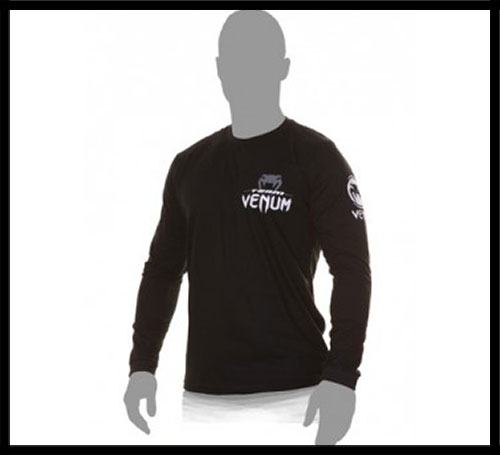 Venum -  - Pro Team - Long Sleeves - Tee - Black by Venum
