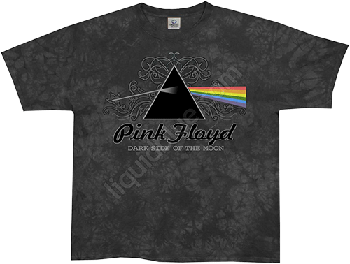  Liquid Blue - Dark Side Vintage - Pink Floyd Tie-Dye T-Shirt