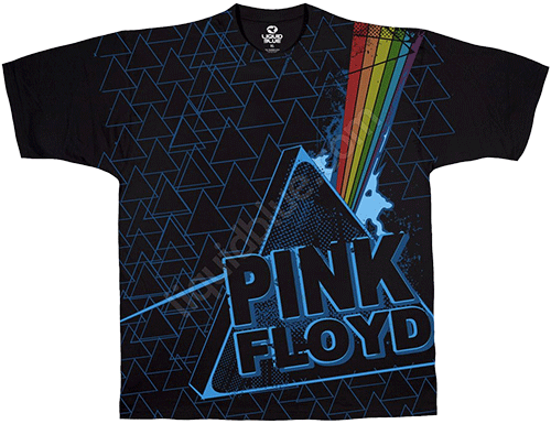  Liquid Blue - Dark Sided - Pink Floyd Black Athletic T-Shirt