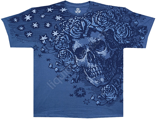  Liquid Blue - Midnight Bertha - Grateful Dead Navy T-Shirt