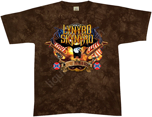 Liquid Blue - Southern Rock Royalty - Lynyrd Skynyrd Tie-Dye T-Shirt