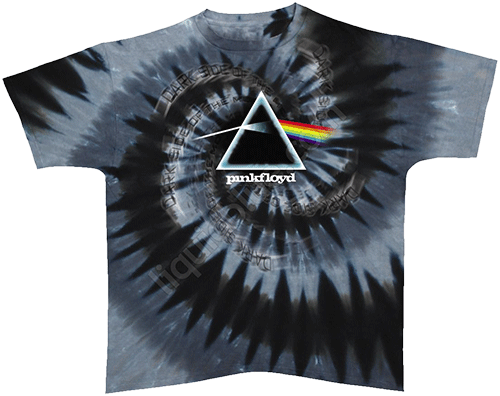  Liquid Blue - Spiral Dark Side - Pink Floyd Tie-Dye T-Shirt