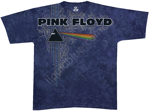  Liquid Blue - Time To Breathe - Pink Floyd Tie-Dye T-Shirt