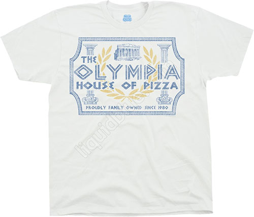  Liquid Blue - American Cheese - Athletic T-Shirt - Olympia Pizza