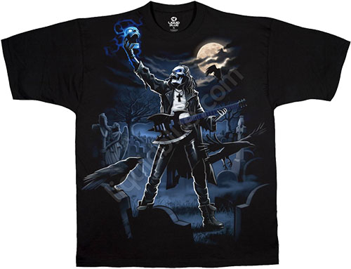  Liquid Blue - Musica Black T - Shirt - Rockin Reaper
