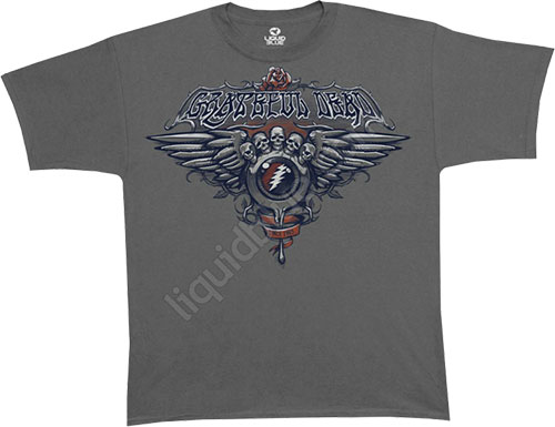  Liquid Blue - Steal Your Wings - Grateful Dead Charcoal T - Shirt