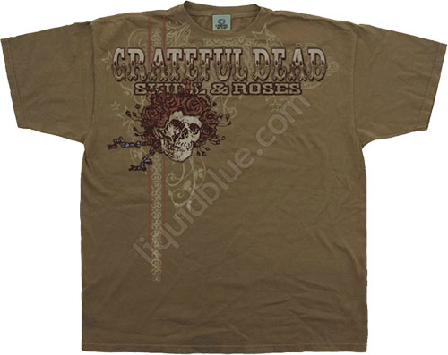  Liquid Blue - Vintage Bertha - Grateful Dead Brown T - Shirt