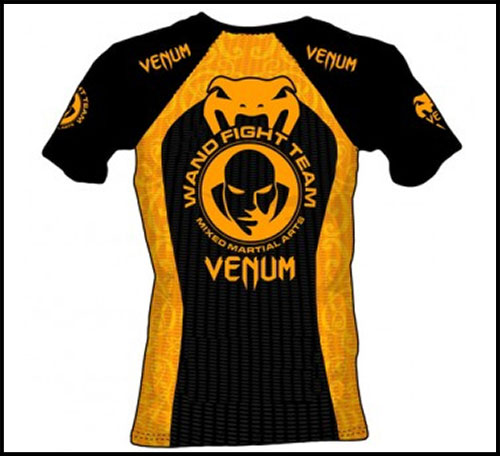 Venum -  - Wand Training - T-shirt - Black-Yellow