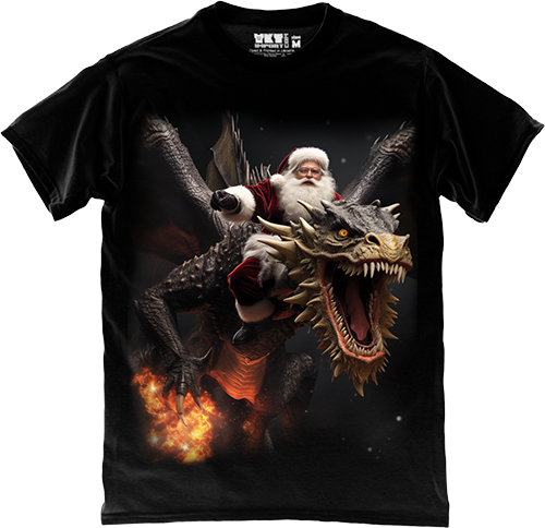  - Santa Riding Fire Dragon