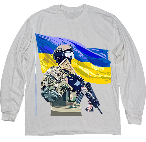  - Ukrainian Flag and Warrior
