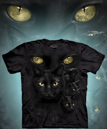 Футболка The Mountain - Black Cat Moon Eyes - Кошка