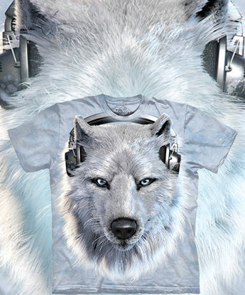 Футболка The Mountain - White Wolf DJ - Волк