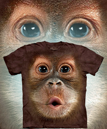 Футболка The Mountain - Big Face Baby Orangutan
