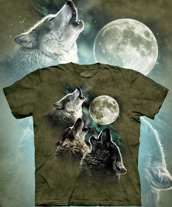 Three Wolf Moon in Olive - 