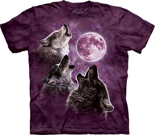 Футболка The Mountain - Three Wolf Moon in Purple