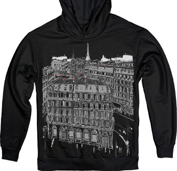 Paris Landscape in Black