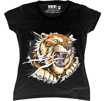 Angry Tiger in Black