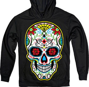 Mexican Skull in Black