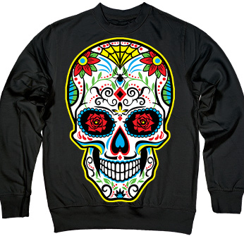 Mexican Skull in Black
