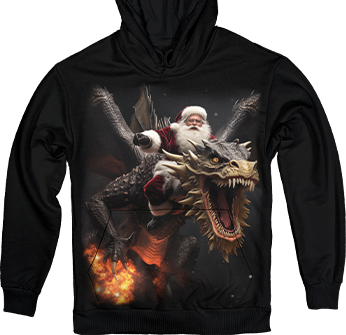 Santa Riding Fire Dragon