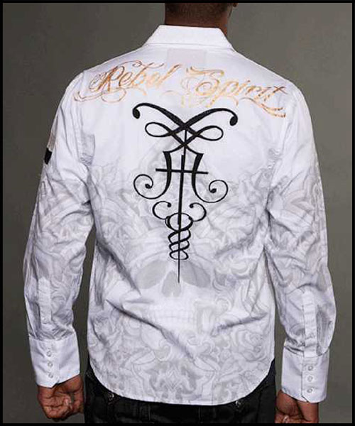Rebel Spirit - Мужская рубашка - LSW121361 - WHITE