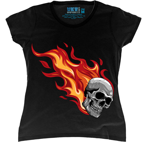   - Fire Skull in Black