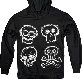 Funny Skulls in Black