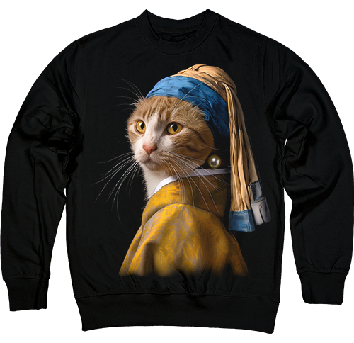  - Johannes Vermeer - Cat with a Pearl Earring