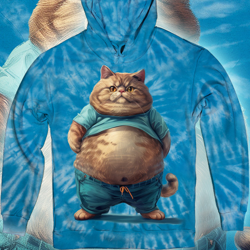 Fat Cat in Blue