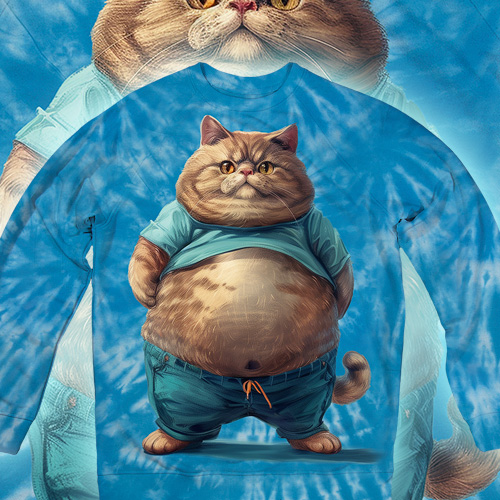 Fat Cat in Blue