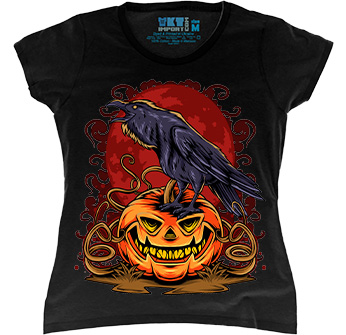 Halloween Crow in Black