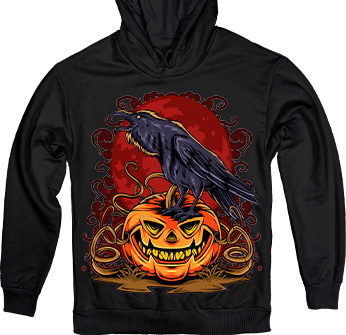 Halloween Crow in Black