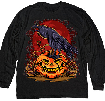 Halloween Crow in Black