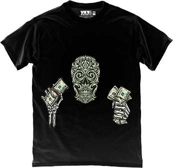 Money Skull in Black