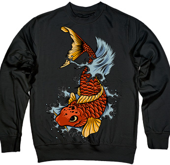 Golden Fish in Black